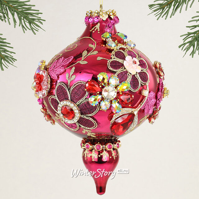 Коллекционная стеклянная елочная игрушка Генуи - Bentivoglio Charm, подвеска Mark Roberts