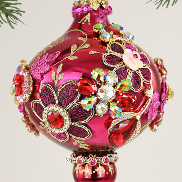 Коллекционная стеклянная елочная игрушка Генуи - Bentivoglio Charm, подвеска Mark Roberts