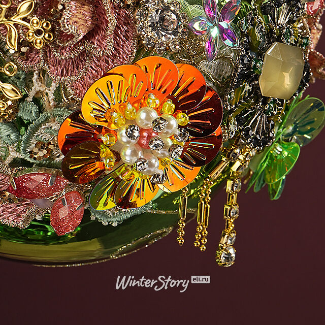 Коллекционный стеклянный елочный шар Ментон - Bentivoglio Charm 13 см Mark Roberts