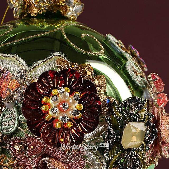 Коллекционный стеклянный елочный шар Ментон - Bentivoglio Charm 13 см Mark Roberts