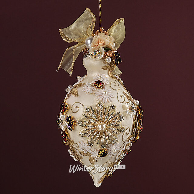 Коллекционная стеклянная елочная игрушка Онфлер - Bentivoglio Charm 20 см Mark Roberts