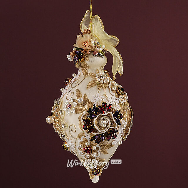 Коллекционная стеклянная елочная игрушка Онфлер - Bentivoglio Charm 20 см Mark Roberts