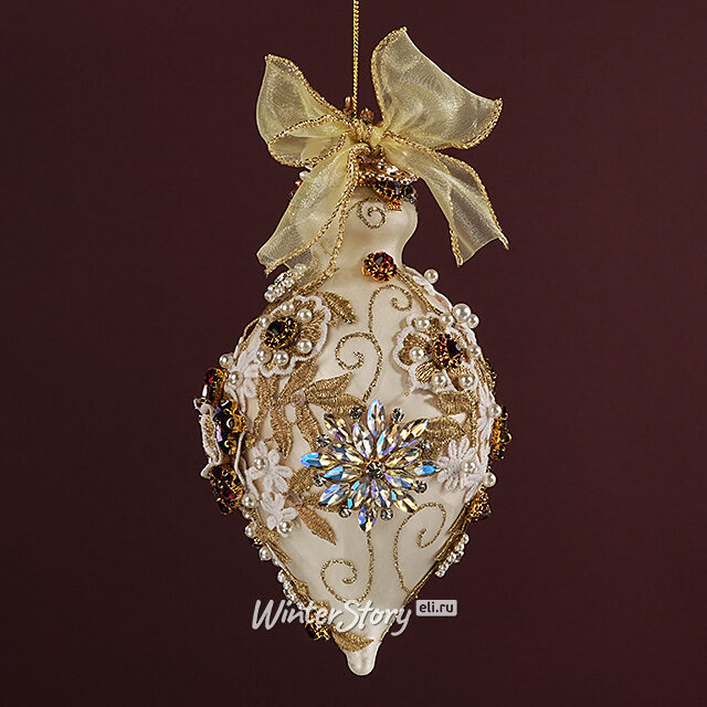 Коллекционная стеклянная елочная игрушка Онфлер - Bentivoglio Charm 20 см Mark Roberts