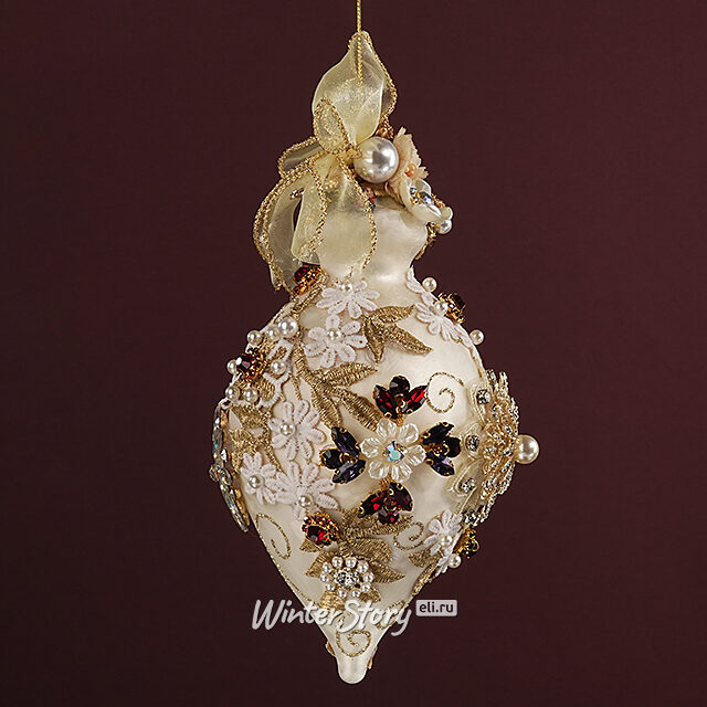 Коллекционная стеклянная елочная игрушка Онфлер - Bentivoglio Charm 20 см Mark Roberts