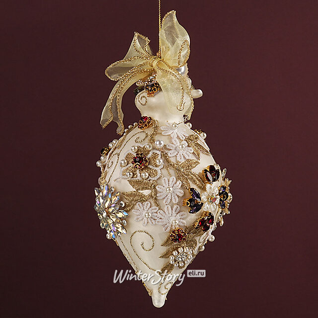 Коллекционная стеклянная елочная игрушка Онфлер - Bentivoglio Charm 20 см Mark Roberts