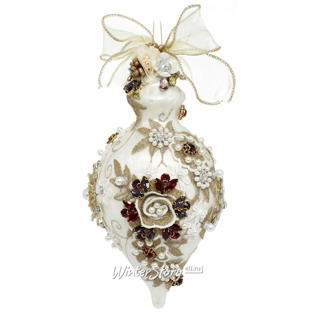 Коллекционная стеклянная елочная игрушка Онфлер - Bentivoglio Charm 20 см Mark Roberts