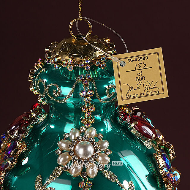 Коллекционная стеклянная елочная игрушка Руан - Bentivoglio Charm 20 см Mark Roberts