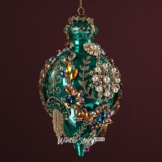 Коллекционная стеклянная елочная игрушка Руан - Bentivoglio Charm 20 см Mark Roberts