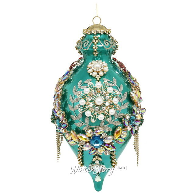 Коллекционная стеклянная елочная игрушка Руан - Bentivoglio Charm 20 см Mark Roberts