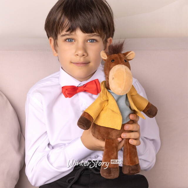 Мягкая игрушка Конь Брут в куртке 22 см MAXITOYS