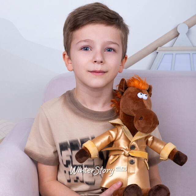 Мягкая игрушка Конь Эрик в плаще 28 см MAXITOYS