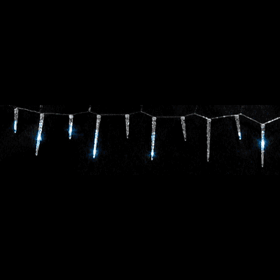 Гирлянда для дома Тающие Сосульки Каскад 10 шт, 100 синих LED ламп, прозрачный ПВХ, 1.8 м, IP20 Snowhouse