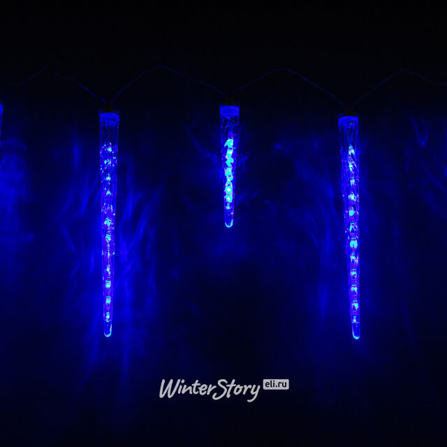 Гирлянда для дома Тающие Сосульки Каскад 10 шт, 100 синих LED ламп, прозрачный ПВХ, 1.8 м, IP20 Snowhouse