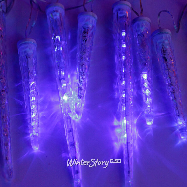 Гирлянда для дома Тающие Сосульки Каскад 10 шт, 100 синих LED ламп, прозрачный ПВХ, 1.8 м, IP20 Snowhouse