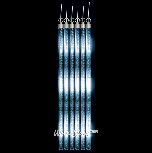 Светодиодная гирлянда Тающие Сосульки 6*0.46 м, 120 холодных белых LED ламп, прозрачный ПВХ, 5 м, IP44 Snowhouse
