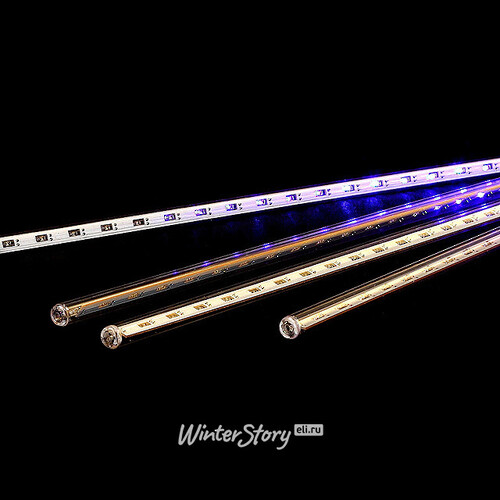 Светодиодная гирлянда Тающие Сосульки 6*0.46 м, 120 синих LED ламп, прозрачный ПВХ, 5 м, IP44 Snowhouse