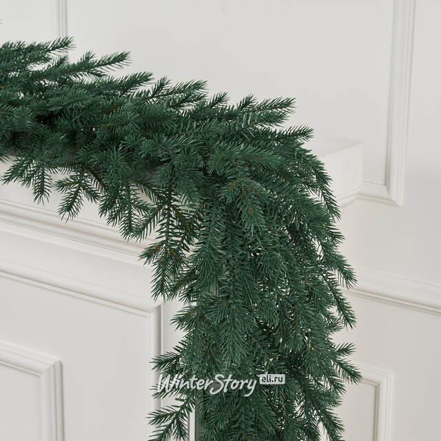 Хвойная гирлянда Мурманская 150*40 см, ЛИТАЯ 100% Max Christmas (Макс Кристмас)