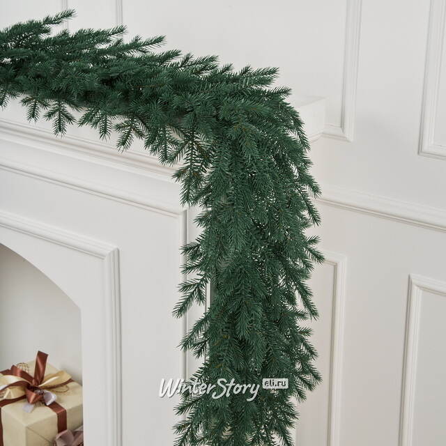 Хвойная гирлянда Мурманская 150*40 см, ЛИТАЯ 100% Max Christmas (Макс Кристмас)