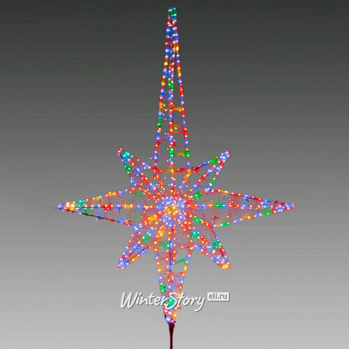 Световая макушка Рождественская Звезда 50 см разноцветная МанузинЪ