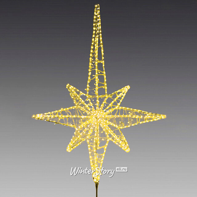 Световая макушка Рождественская Звезда 50 см теплая белая МанузинЪ