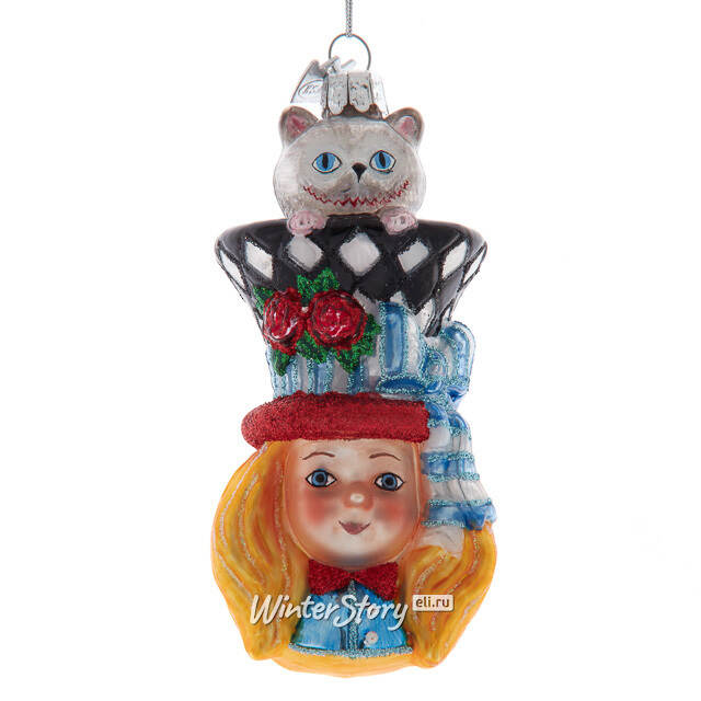 Стеклянная елочная игрушка Алиса - Imaginary Alice 12 см Kurts Adler