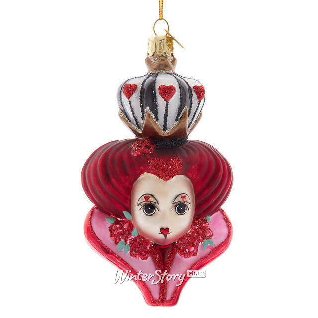Стеклянная елочная игрушка Червонная Королева - Imaginary Alice 12 см Kurts Adler