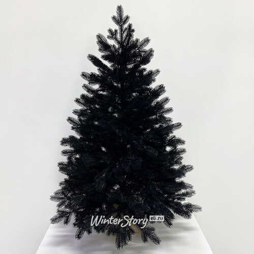 Настольная елка в мешочке Черная 90 см, ЛИТАЯ 100% Max Christmas