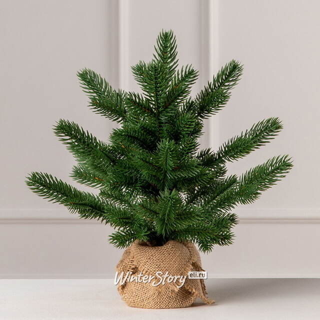 Настольная елка в мешочке Радость 32 см, ЛИТАЯ 100% Max Christmas (Макс Кристмас)