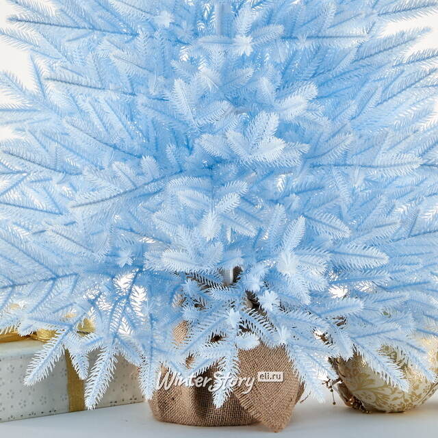 Настольная елка в мешочке Голубая 90 см, ЛИТАЯ 100% Max Christmas