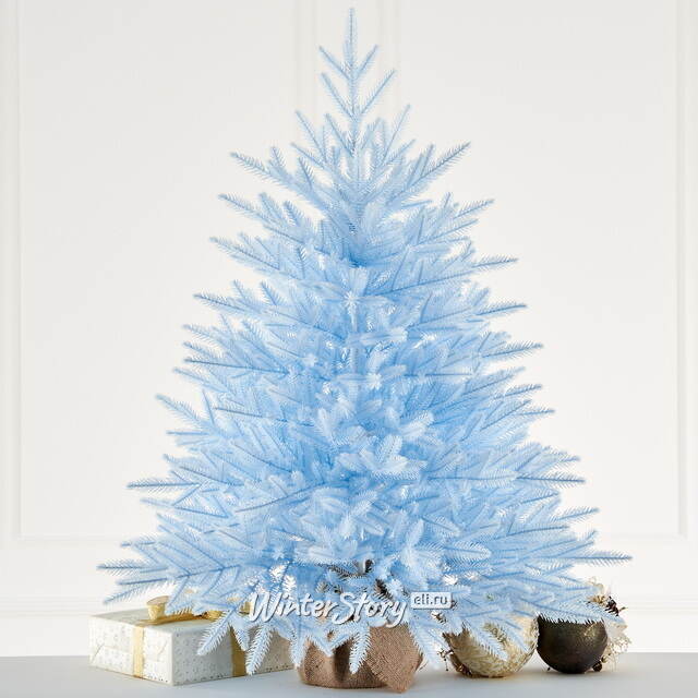 Настольная елка в мешочке Голубая 90 см, ЛИТАЯ 100% Max Christmas