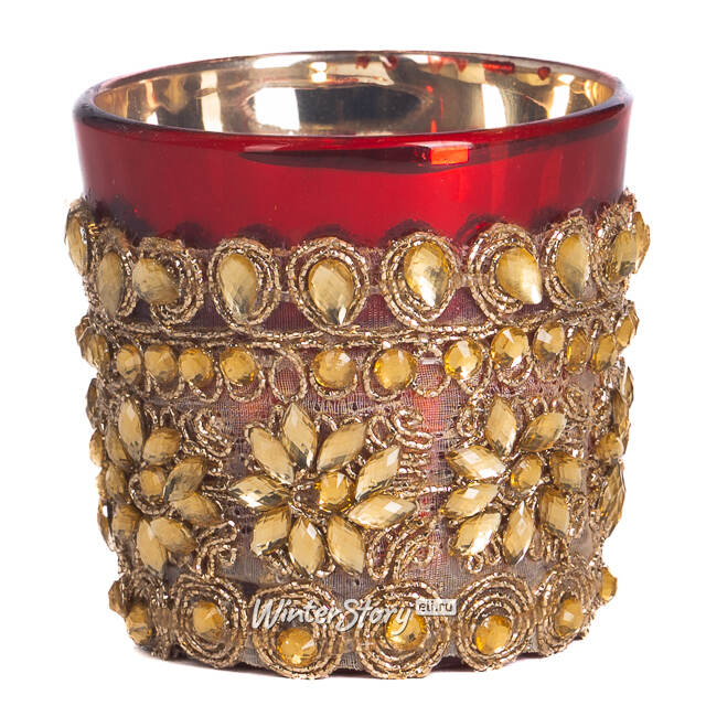 Стеклянный подсвечник стакан Монтьери 7 см Goodwill