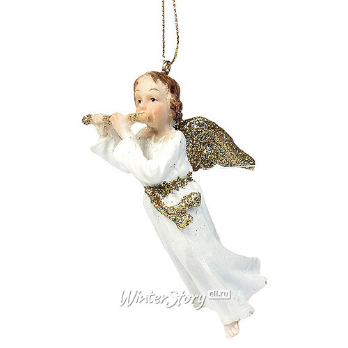 Елочное украшение Ангел с Флейтой 10 см, подвеска Goodwill