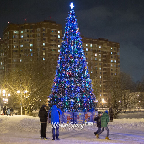 Новогоднее освещение Цветной Каскад для елки 8 м с разноцветными LED GREEN TREES