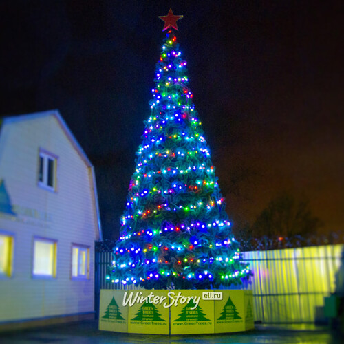 Новогоднее освещение Цветной Каскад для елки 4 м с разноцветными LED GREEN TREES