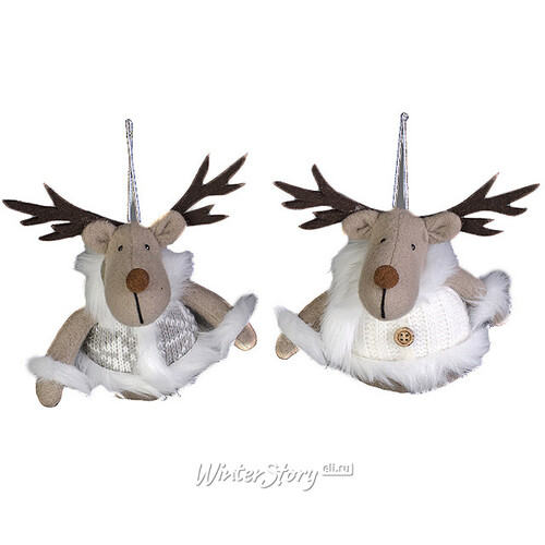 Елочная игрушка "Северный олень в скандинавском стиле", 15 см, подвеска Holiday Classics