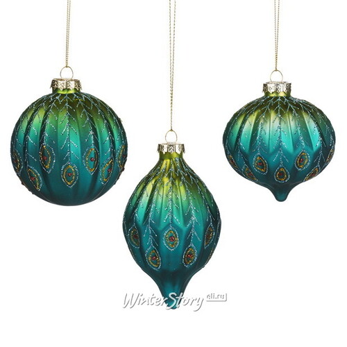 Набор стеклянных шаров Melissano Smeraldo 8 см, 12 шт Goodwill