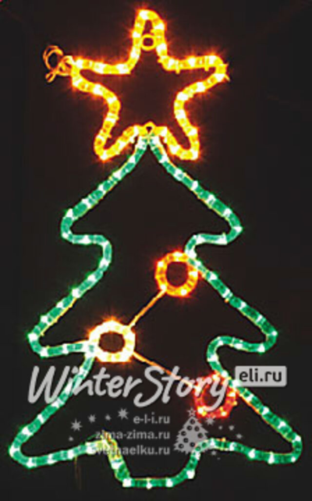 Елочка Рождественская, дюралайт 62см