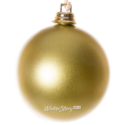 Пластиковый шар Элит 6 см золотой матовый Holiday Classics