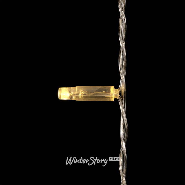 Светодиодный занавес Quality Light Cap 2*3 м, 600 теплых белых LED ламп, прозрачный ПВХ, соединяемый, IP65 BEAUTY LED