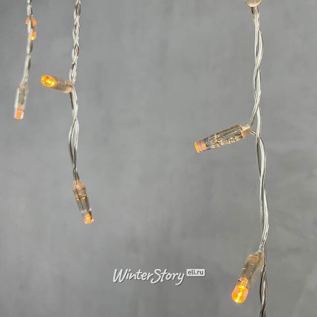 Светодиодная бахрома Quality Light Cap 3.1*0.5 м, 120 желтых LED, прозрачный ПВХ, соединяемая, IP65 BEAUTY LED