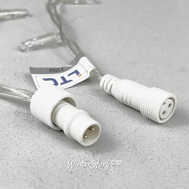 Светодиодная бахрома Quality Light Cap 3.1*0.5 м, 120 желтых LED, прозрачный ПВХ, соединяемая, IP65 BEAUTY LED