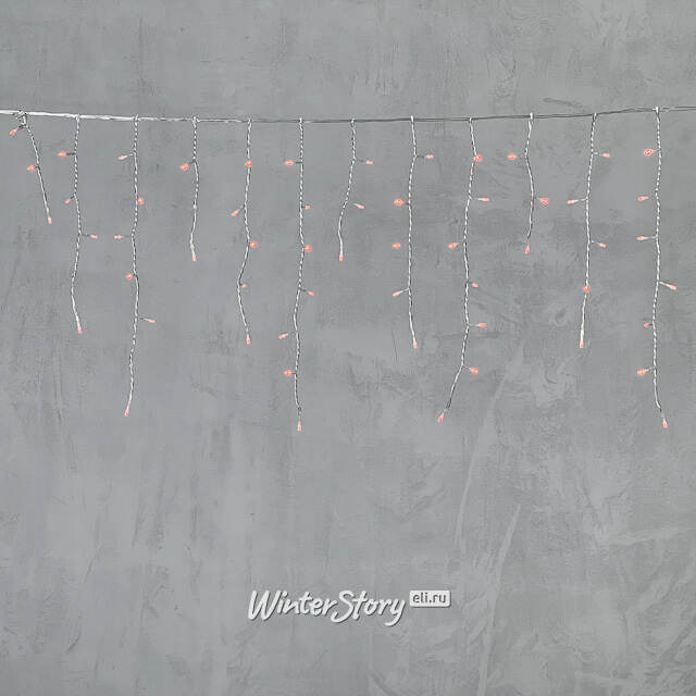 Светодиодная бахрома Quality Light 3.1*0.5 м, 150 красных LED, прозрачный ПВХ, соединяемая, IP44 BEAUTY LED