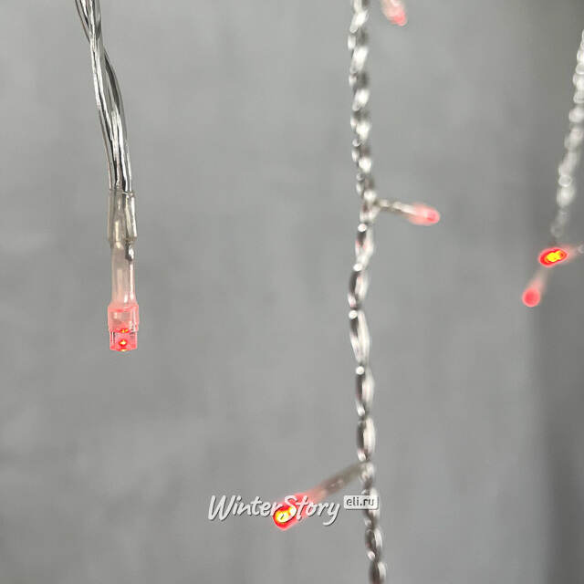 Светодиодная бахрома Quality Light 3.1*0.5 м, 150 красных LED, прозрачный ПВХ, соединяемая, IP44 BEAUTY LED