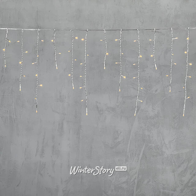 Светодиодная бахрома Quality Light 3.1*0.5 м, 150 желтых LED, прозрачный ПВХ, соединяемая, IP44 BEAUTY LED