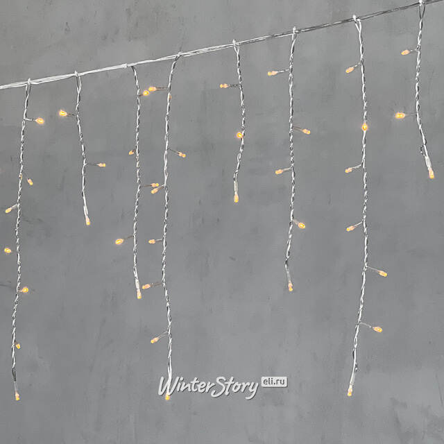 Светодиодная бахрома Quality Light 3.1*0.5 м, 150 желтых LED, прозрачный ПВХ, соединяемая, IP44 BEAUTY LED