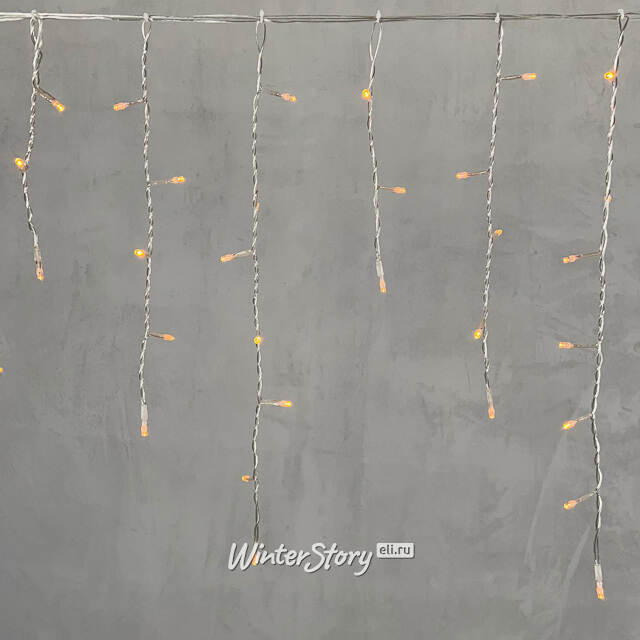 Светодиодная бахрома Quality Light 3.1*0.5 м, 150 желтых LED, прозрачный ПВХ, соединяемая, IP44 BEAUTY LED