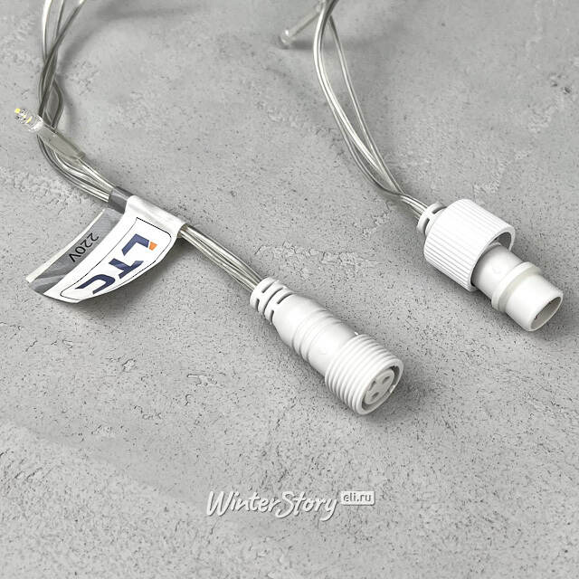 Светодиодная бахрома Quality Light 3.1*0.5 м, 150 желтых LED, прозрачный ПВХ, соединяемая, IP44 BEAUTY LED