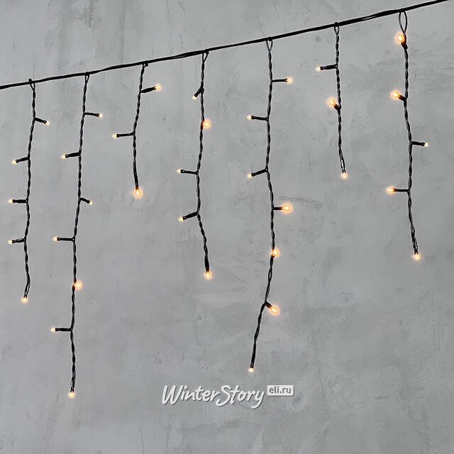 Светодиодная бахрома Quality Light 3.1*0.5 м, 150 экстра теплых LED, черный ПВХ, соединяемая, IP44 BEAUTY LED (Бьюти Лэд)