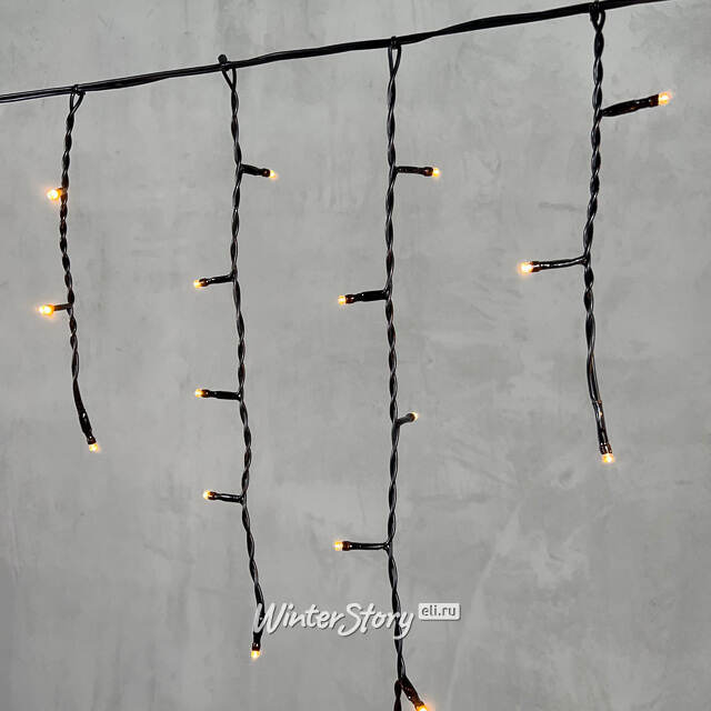 Светодиодная бахрома Quality Light 3.1*0.5 м, 150 экстра теплых LED, черный ПВХ, соединяемая, IP44 BEAUTY LED (Бьюти Лэд)