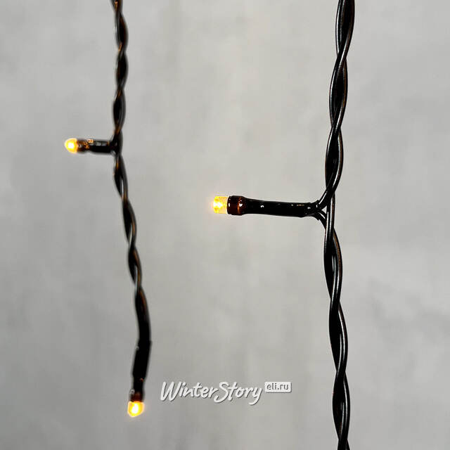 Светодиодная бахрома Quality Light 3.1*0.5 м, 150 экстра теплых LED, черный ПВХ, соединяемая, IP44 BEAUTY LED (Бьюти Лэд)